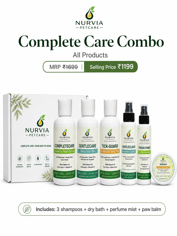 NURVIA Complete Care Grooming Combo for Dogs & Cats