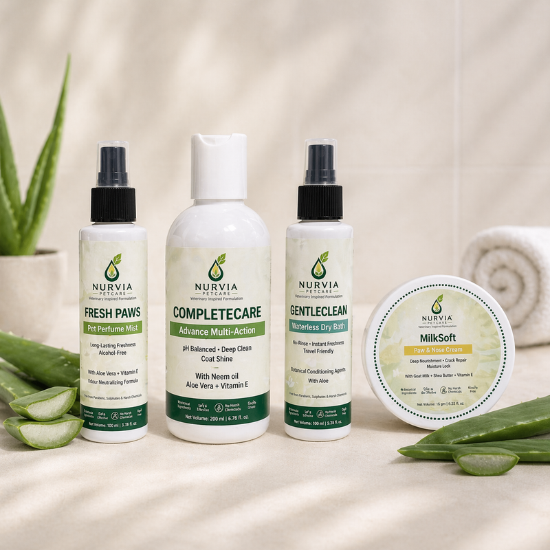 NURVIA Grooming Starter Kit for Dogs & Cats