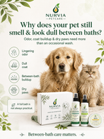 NURVIA Waterless Grooming Combo for Dogs & Cats