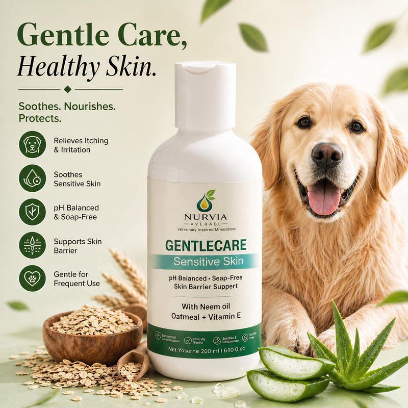 NURVIA GentleCare Shampoo for Puppies & Sensitive Skin Dogs & Cats