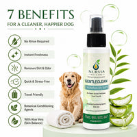 NURVIA GentleClean Waterless Dry Bath Spray for Dogs & Cats
